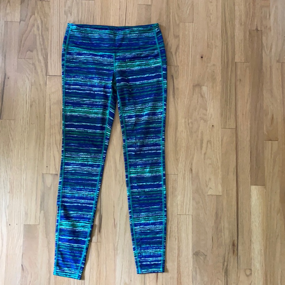 Athleta blue and green leggings
